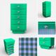 Chiffonnier art déco vert