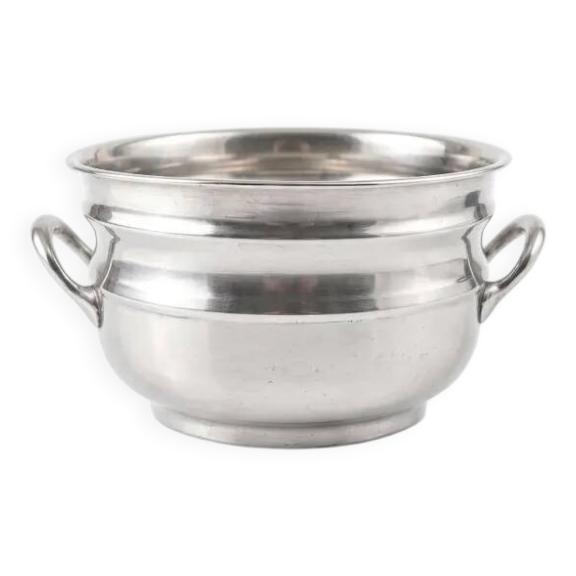 Silver-plated metal cup with diamond stamp "SIS" - 20th century