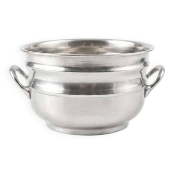 Coupe métal argenté poinçon losange "SIS" - XXè siècle