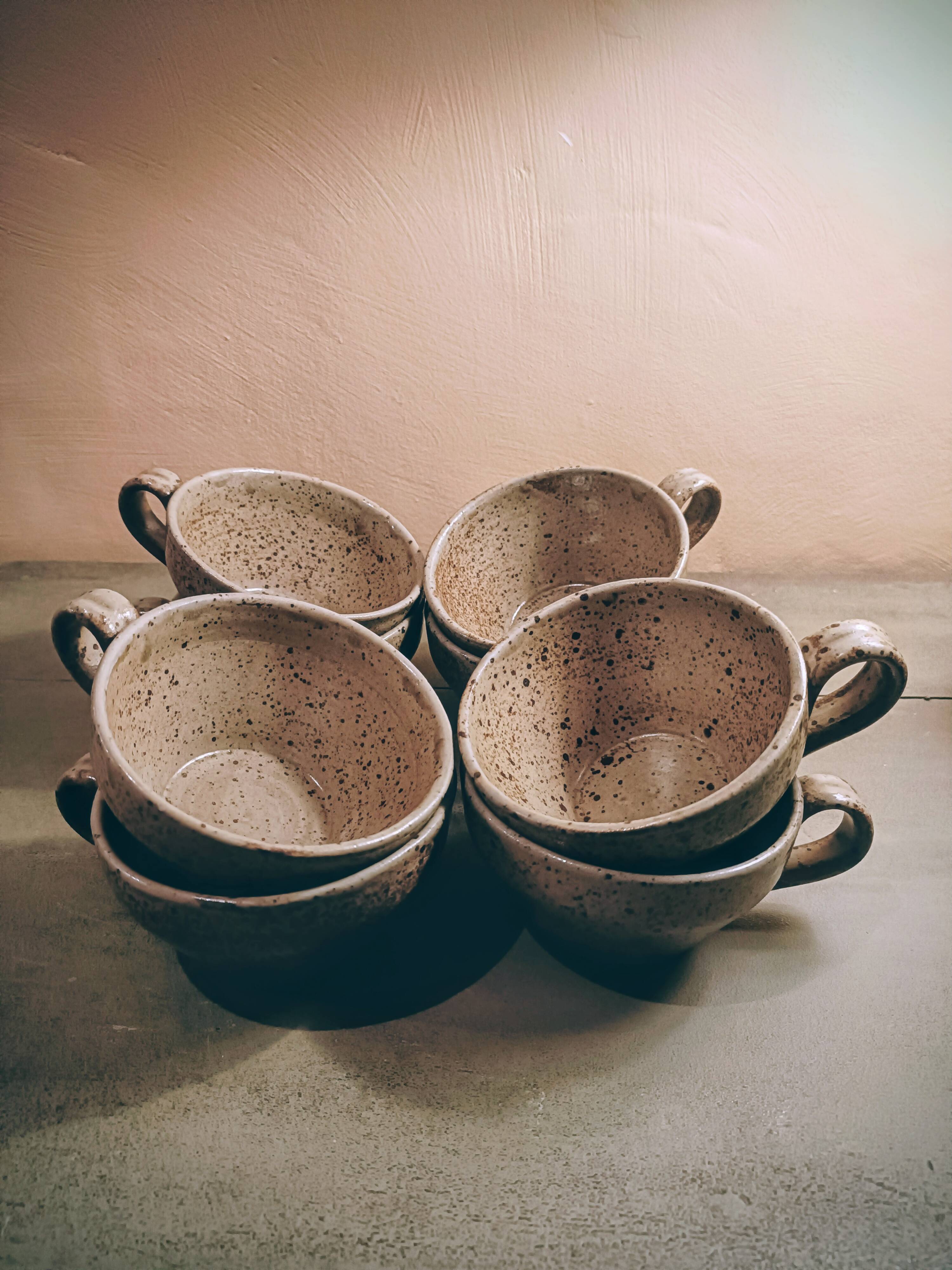 Stoneware mugs