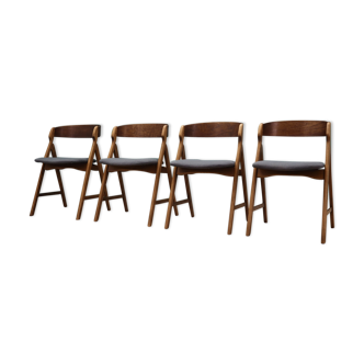 Set of four chairs teak, danish design, 70