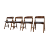 Set of four chairs teak, danish design, 70