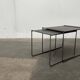 Postmodern perforated metal nesting side tables from Ikea, 1980s, set of 2.