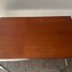 Trio of teak and chrome metal nesting tables from the 60s-70s