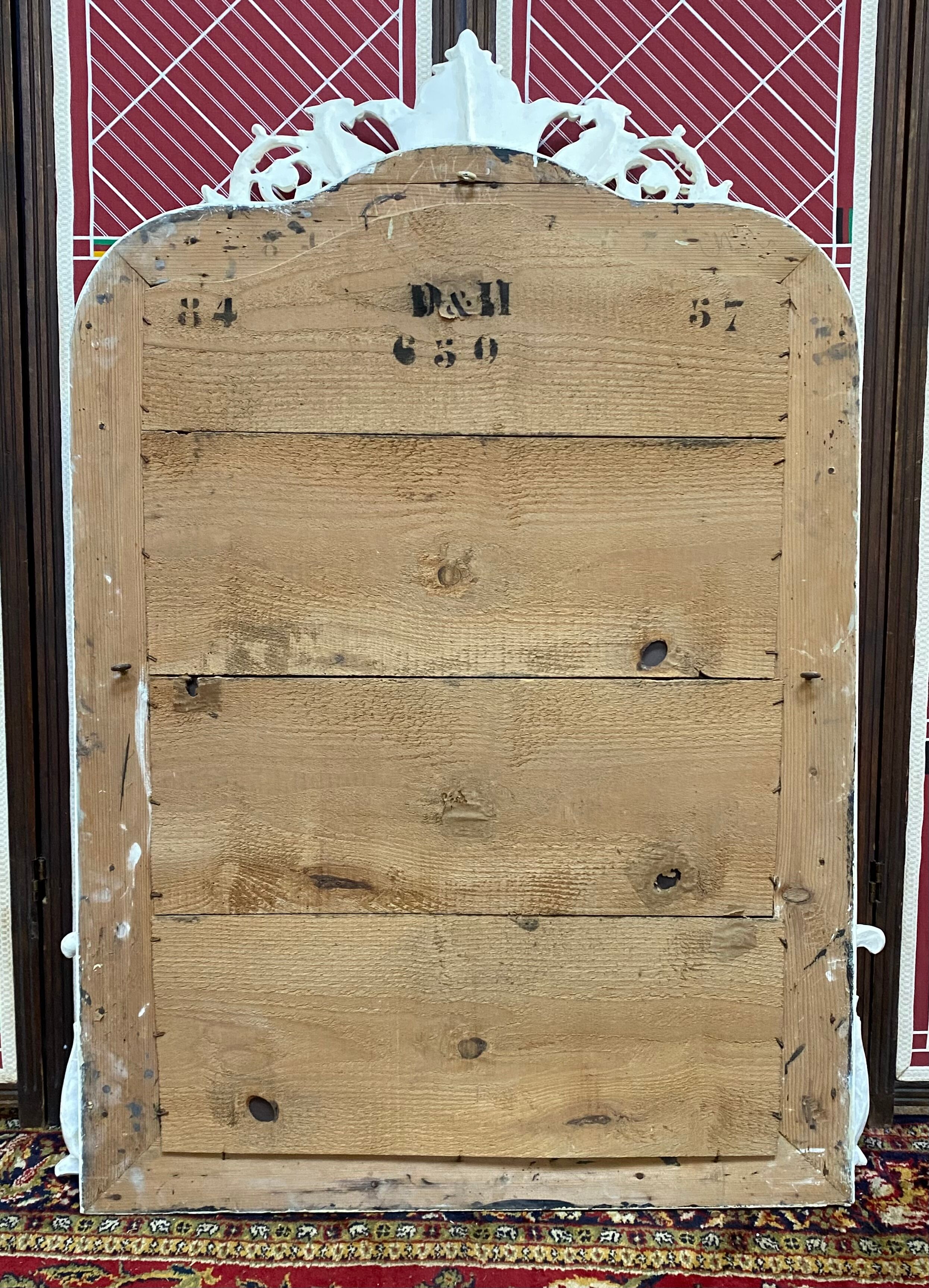 Mirror era Napoleon III, pediment and decorated frame