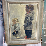 Huile sur toile encadrée