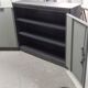 Narrow buffet polished and varnished steel mast of the 1960s