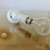 Minimalist art deco wall lamp, porcelain, 1930s-40s