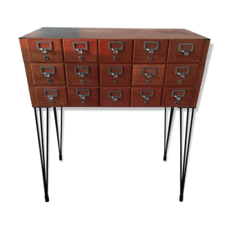 Vintage cabinet eiffel feet industrial type