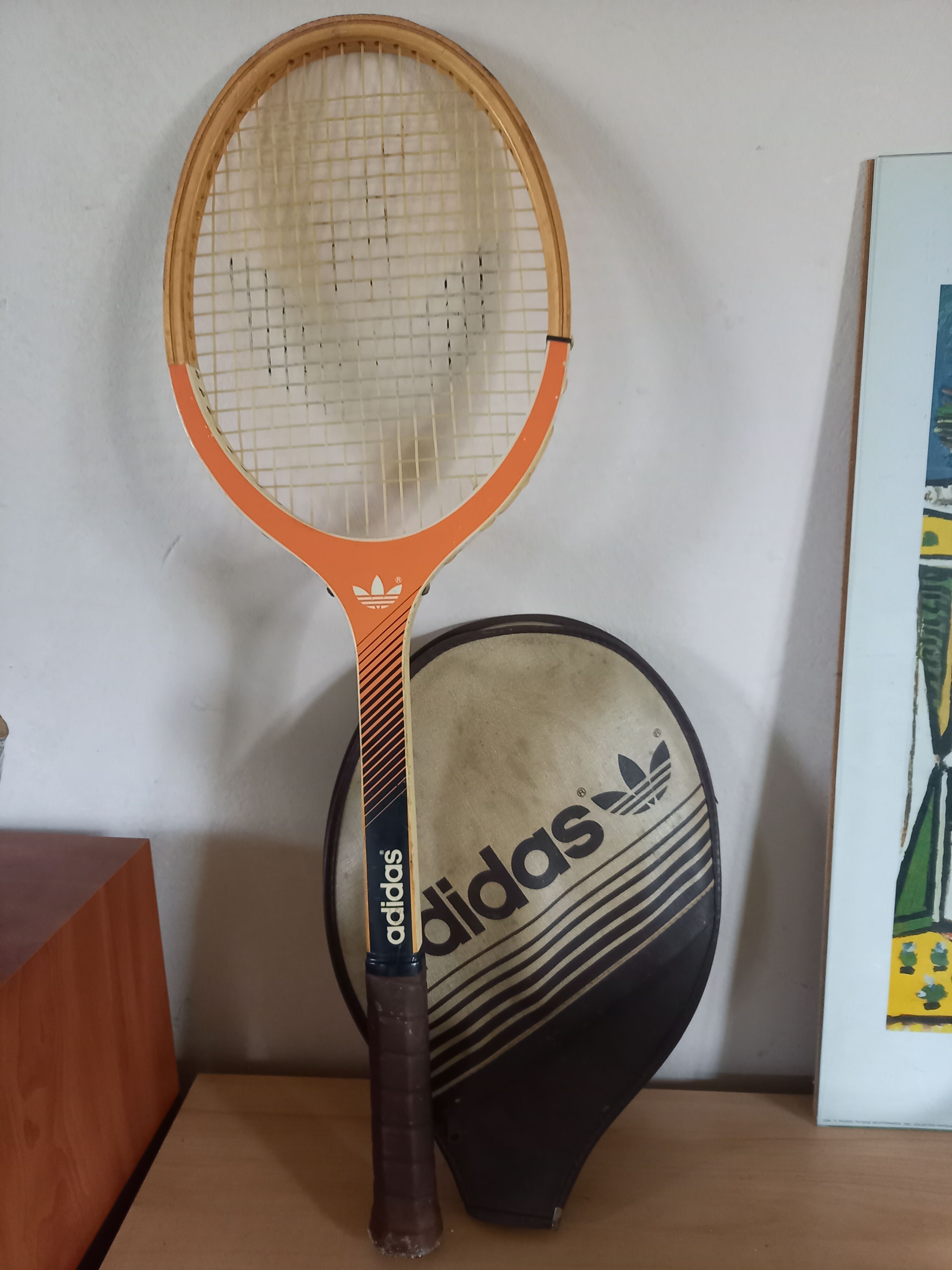 Old tennis racket Adidas Lady vintage 1980