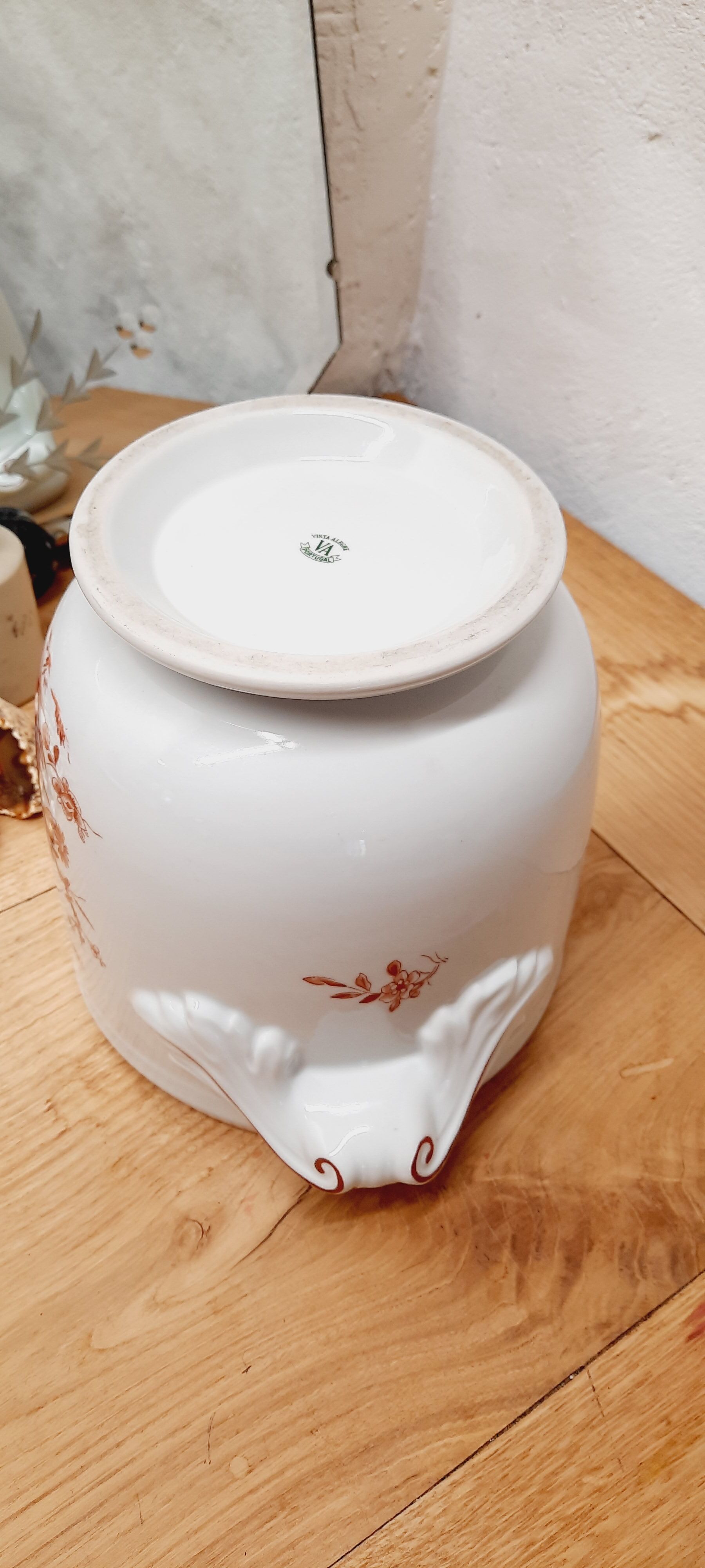 Pot cover Vista Alegre peonies