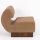 Fauteuil italien Schumacher en noyer et cachemire bouclé, 1970