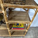 Bamboo and rattan shelf