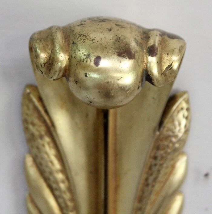 Pair of golden bronze appliques - 1950