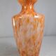 Orange multicolored glass vase, 70s