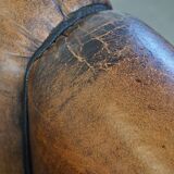 Vintage Sheepskin Leather Club Chair