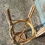 High rattan wicker bar stool from the 60s