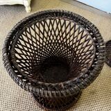 Stools "tam tam" in rattan / wicker