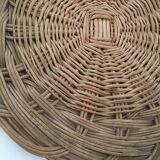 Woven wicker tray