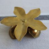 Golden brass candle holder