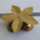 Golden brass candle holder