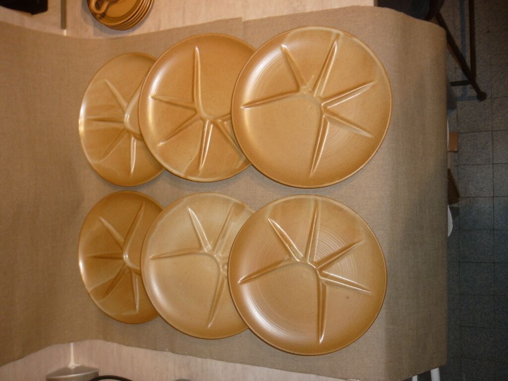 Fondue/raclette plates sandstone CNP Village