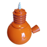 Vintage Opaline Orange and White Pendant Lamp
