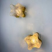 Pair of Gaetano Sciolari for Lightolier wall sconces, Murano frosted glass, Italy 1970s