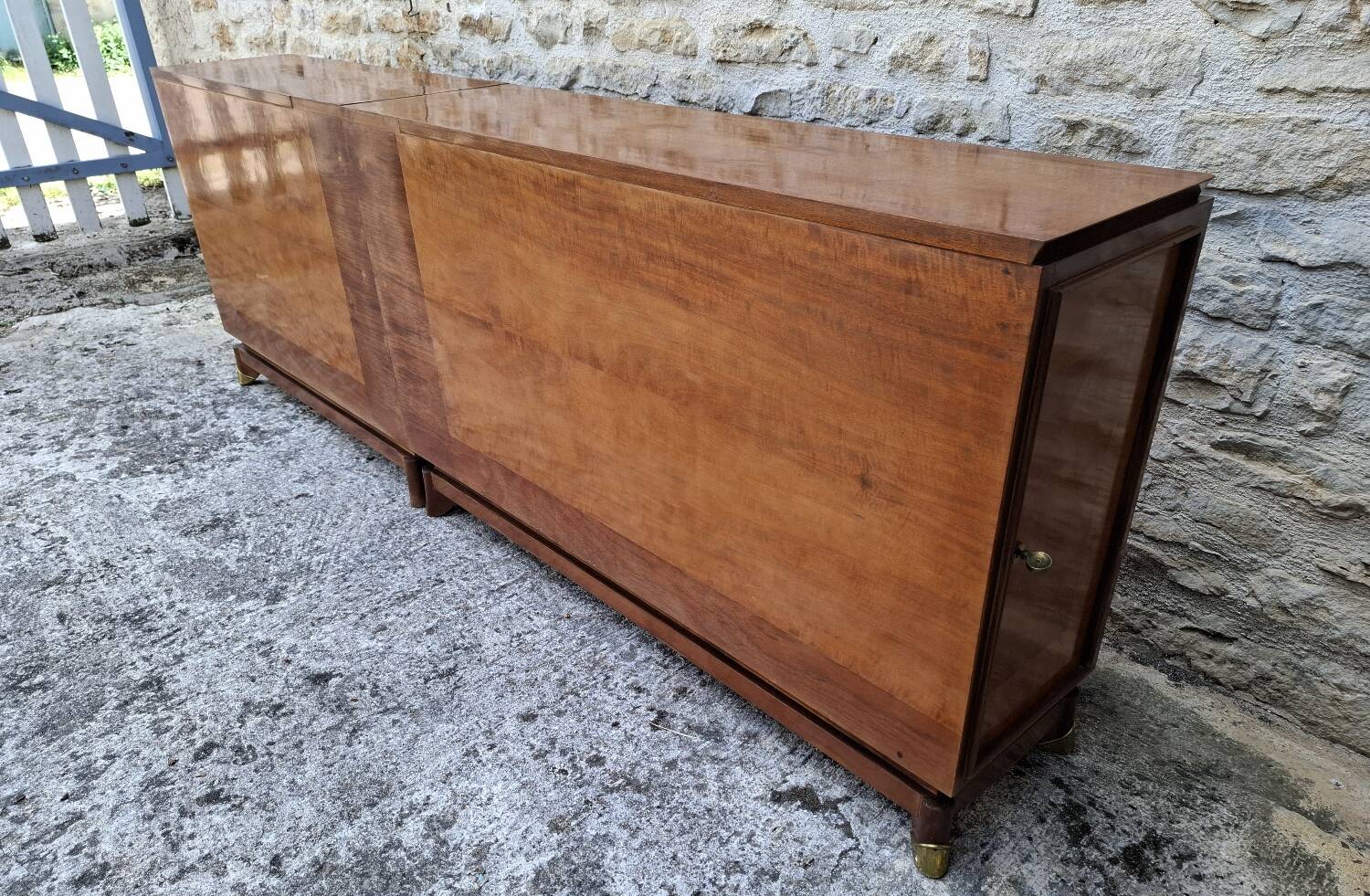 Mahogany glass sideboard, 1950