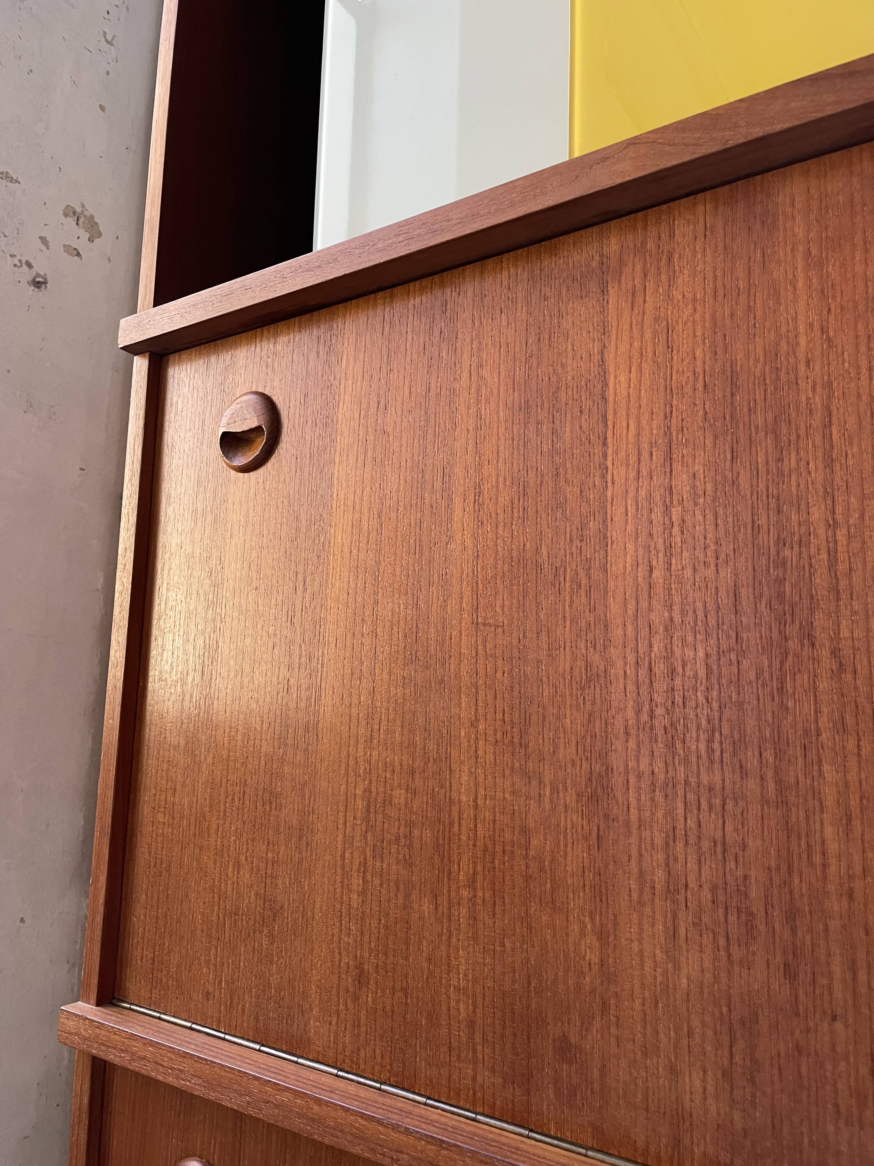 Modernist teak secretary desk, 1950s