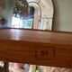Vintage bed in wood and caning – 1950s/60s, signed workshop