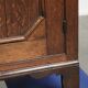 Antique 18th-century Welsh/English oak bookcase/buffet with original glass