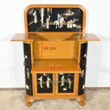 Asian Liquor Cabinet in Lacquered Wood, China – 1950