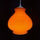 Vintage orange opaline pendant light – 70s retro chandelier