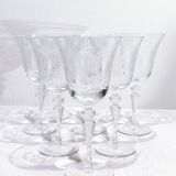 6 Monogrammed Wine Glasses C