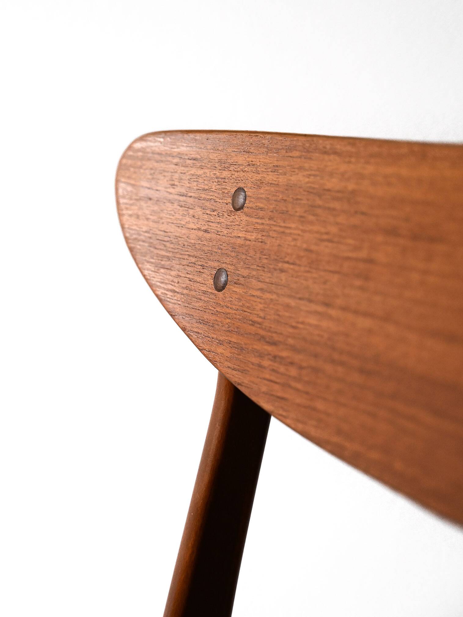 Quatre chaises danoises vintage en teck par Farstrup