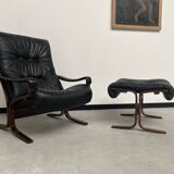 2 "Siesta" armchairs with their ottomans by Ingmar Relling, circa 1970