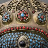 Ritual mask tibetan tibet demon protector mahakala stones