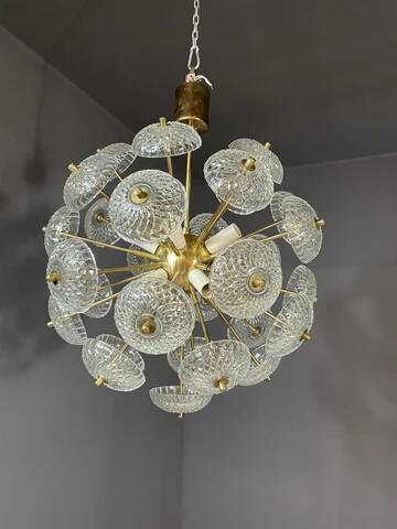Dandelion chandelier, Kamenický Šenov, 1970s, price per piece