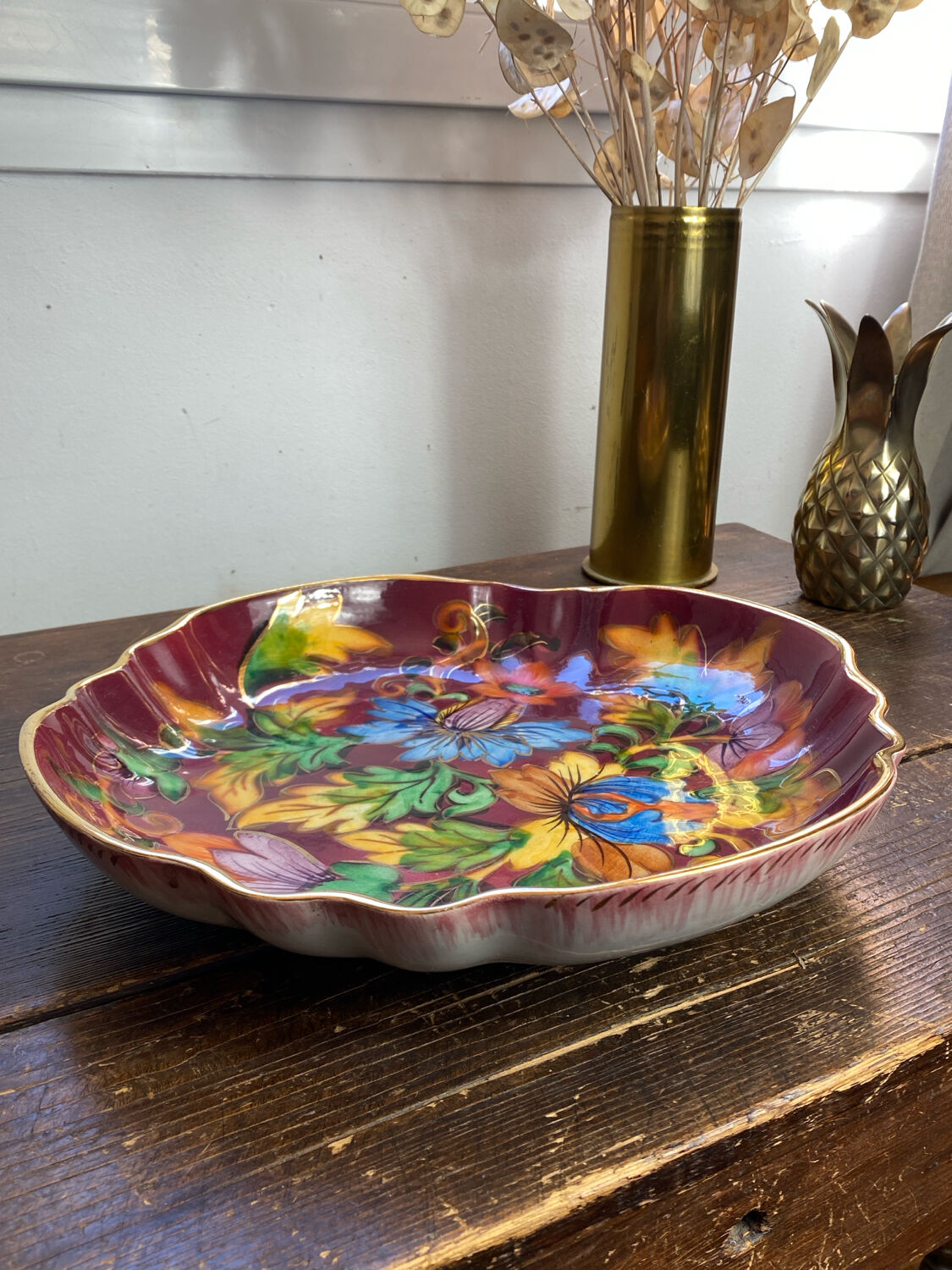 Ceramic plate, H. Bequet Quaregnon, 1950s