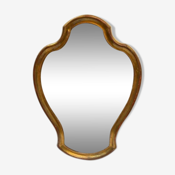 Louis XVI style gilded wood mirror 71 x 50