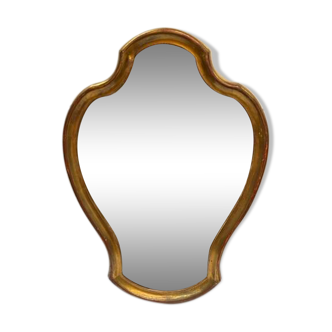 Louis XVI style gilded wood mirror 71 x 50