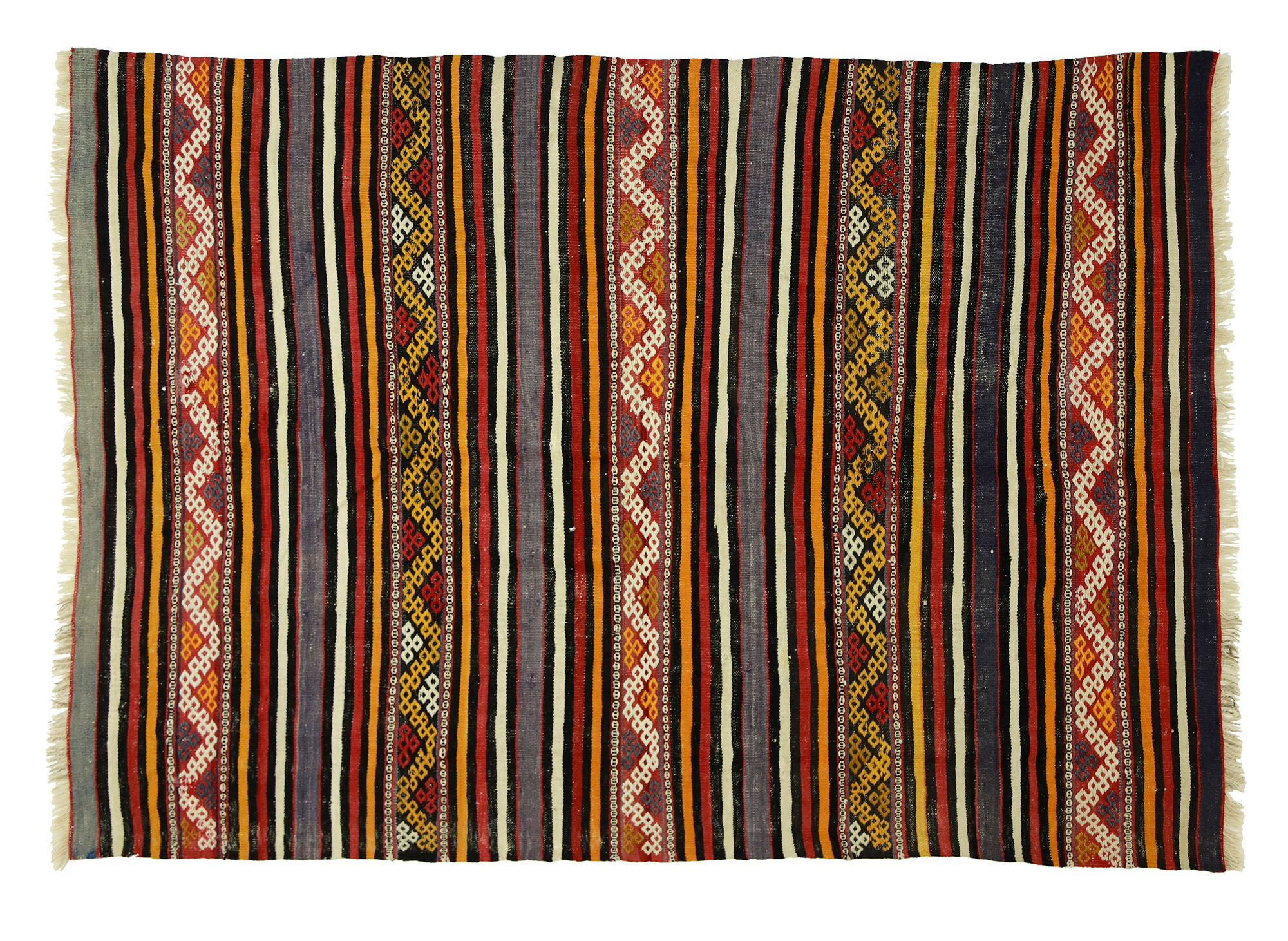 Anatolian handmade kilim rug 192 cm x 144 cm