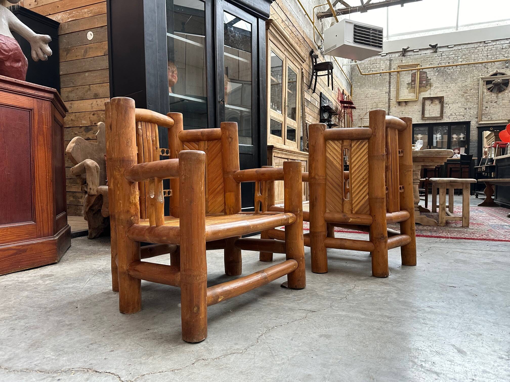 70s bamboo living room