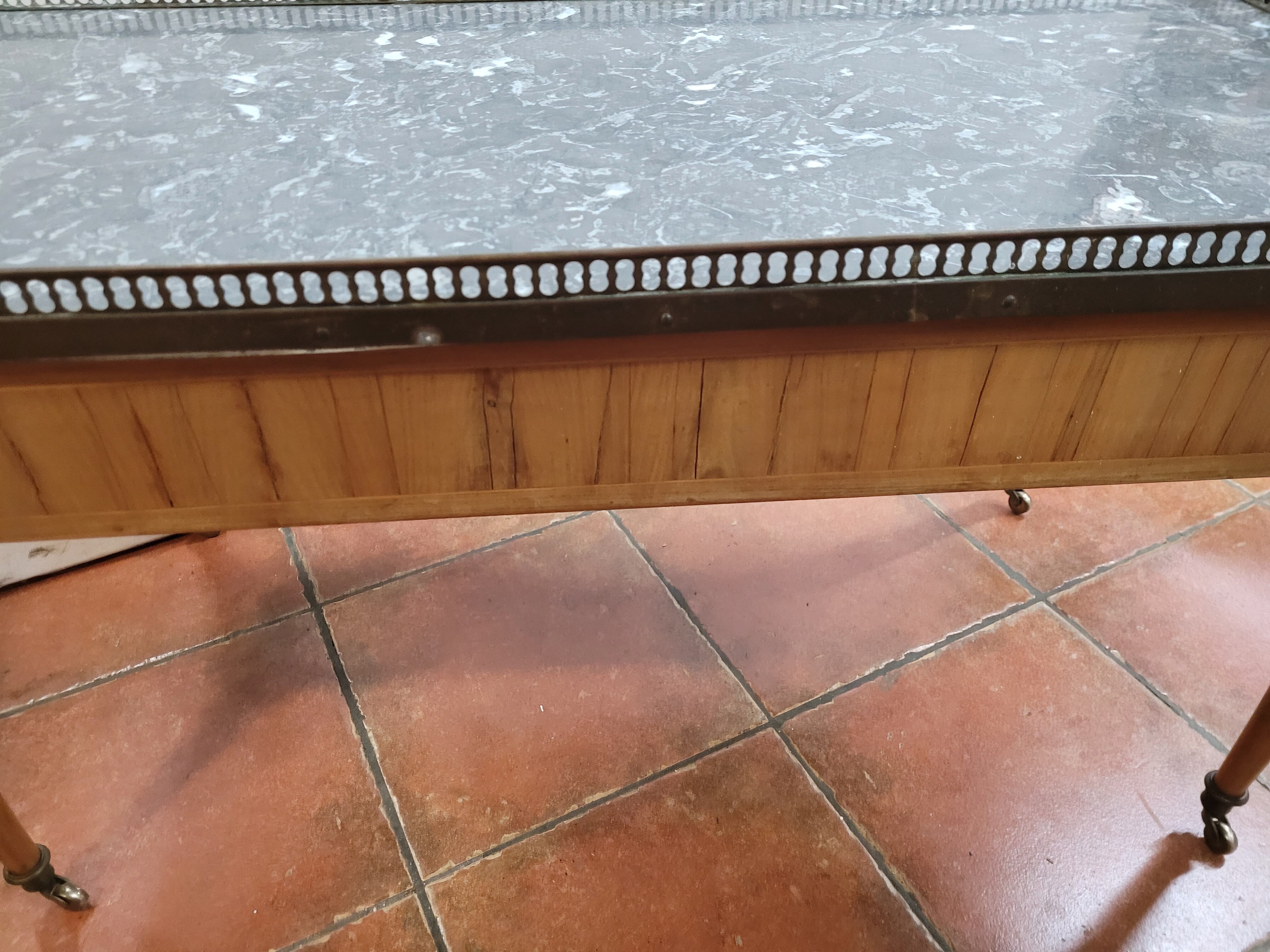 Louis XVI style cherry wood coffee table