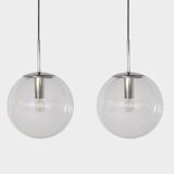Pair of modernist pendant lights, Glashütte Limburg, Germany