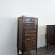 Louis XVI style chest of drawers in mahogany and Carrara marble