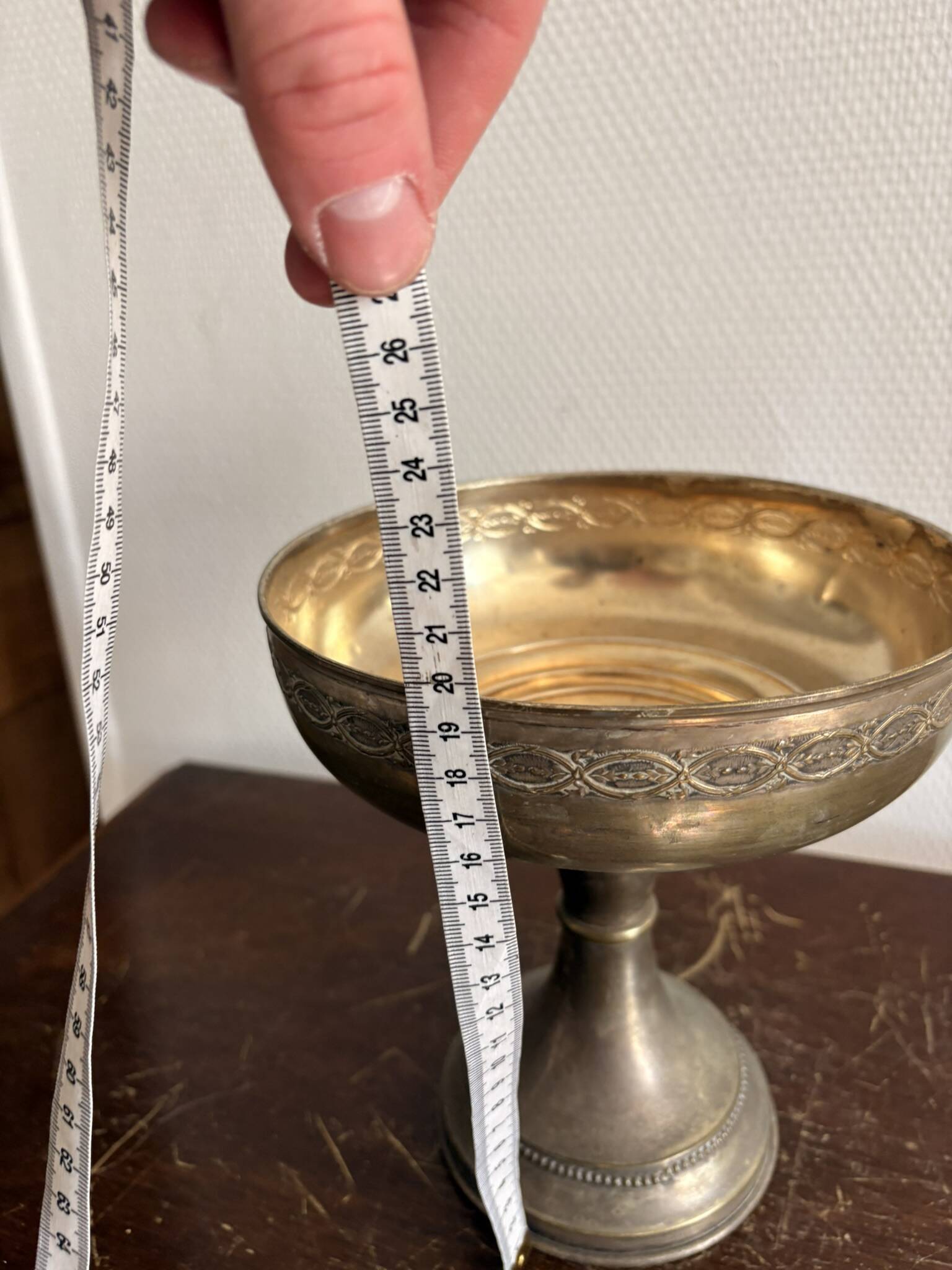 Footed Bowl Silvered Metal Second Empire Pearl Decor 19th Century