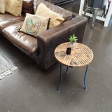 Industrial pedestal table
