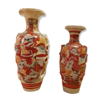 Pair of Japanese satsuma vases